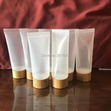 50G Natural Bamboo Lid Cap Transparent Soft Tube Cosmetic Hand Facial Cream Squeeze Tube Clear Lotion Refillable Bottles 25pcs 2024 - buy cheap