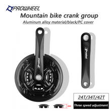 PROWHEEL Mountain mtb bicycle cranksets 170mm Square hole crankset 42T/48T Hollow Variable speed sprocket 3x6/7/8s bike parts 2024 - buy cheap