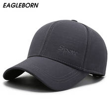 Gorra de béisbol de terciopelo para hombre, gorro cálido bordado de alta calidad, color negro, para conducir, deportes, Invierno 2024 - compra barato