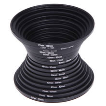 18pcs/set Camera Lens Filter Stepping Metal Up & Down Ring Adapter For All Camera DSLR 37-82mm 82-37mm 2024 - buy cheap