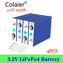 4pcs Colaier 3.2V 90Ah 100Ah 105Ah LiFePO4 battery can form 12V battery Lithium-iron phospha Can make Boat battery car battery 2024 - buy cheap