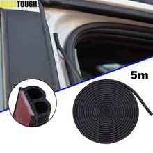 Universal 5M/16FT Car Door Weatherstrip Rubber Trunk Hood Seal Strip B Shape Type Edge Insulation Trim Dustproof Free Adhesive 2024 - buy cheap