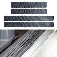 5 PCS Carbon Fiber Rubber Moulding Strip Soft Black Trim Bumper Strip DIY Door Sill Protector Edge Guard Car Stickers Car Style 2024 - buy cheap