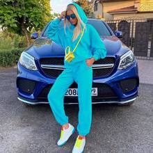 Women's Tracksuit Sports Suit Women Hoodie And Pants Loose Casual Sport Suit Spring Autumn Two Piece Set Hoodies For Sportswear 2024 - buy cheap