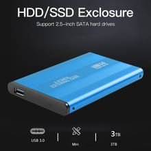 Estojo para ssd e hdd, capa externa para computador, usb 3.0, 5gbps, 2.5 polegadas, sata 3tb, acessório doméstico 2024 - compre barato