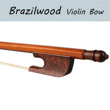 Baroque Style Brazilwood Violin Bow 4/4 Fiddle Bow W/ Snakewood Frog Bow Well Balance 2024 - buy cheap