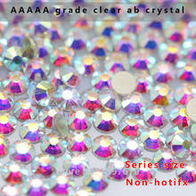 SS3-SS40 sparkling Crystal AB non-hotfix Flatback rhinestone Nail Art Decoration DIY Phone shoes bag cap garment supplies 2024 - buy cheap