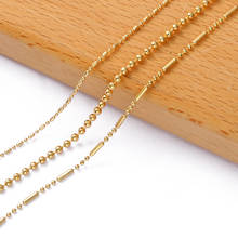 1Meter 18K Gold Plated Round Bead Chains Bulk For DIY Jewelry Findings Making Materials Handmade Supplies 2024 - buy cheap