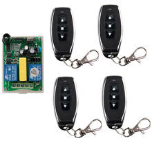 AC 220V Interruptor de Controle Remoto Sem Fio RF 2CH 1 * Receptor + 2 * Transmissor Para Garagem Motor Tubular porta de Tela de Projeção