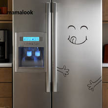 Новинка, 4 вида наклеек на стену с изображением смайлика, счастливое вкусное лицо, наклейка на холодильник s Yummy для еды, украшение мебели, художественный плакат «сделай сам» из ПВХ 2024 - купить недорого