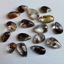 Pingente de pedra de cura aleatória, pingente natural de cristal quartzo fantasma 2024 - compre barato