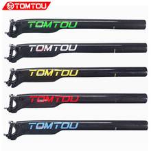 TOMTOU Gloss 3K Carbon Fibe Seatpost Breaking Wind Bike Seat Post Bicycle Seat Tube 27.2/30.8/31.6*400mm Cycling Parts 2024 - buy cheap