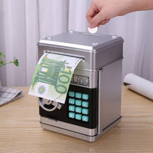 Crianças eletrônico mealheiro caixa automática mini caixa de dinheiro senha de segurança mastigar moeda máquina de depósito de dinheiro presente 2024 - compre barato