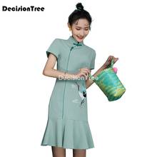 Vestido chino qipao clásico de satén para mujer, cheongsam oriental para novia y boda, vestido de noche para fiesta, 2021 2024 - compra barato