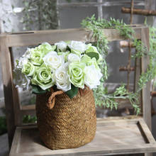1 Bundle Artificial Rose Bouquet Decorative Silk Flowers Bride Bouquets for Wedding Home Party Decoration Wedding Supplies 2024 - buy cheap