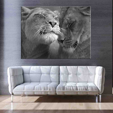 Lions Black and White Canvas Art Painting Posters and Prints Scandinavian Cuadros Wall Art Picture for Living Room 2024 - buy cheap