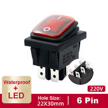 KCD4 Waterproof Oil-proof Rocker Switch 4 Pin 2 Speed Red Green 6Pin Auto Boat Marine Toggle Rocker Power Switch With LED Light 2024 - buy cheap