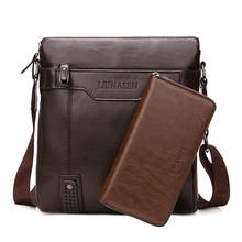 Мужской вертикальный деловой портфель WEIXIER, вместительная сумка-мессенджер в стиле ретро, сумки-кошельки на плечо 2024 - купить недорого