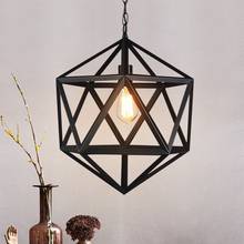 Retro industrial style country personality creative Rhombus chandelier lamps bar bar restaurant lights 2024 - buy cheap