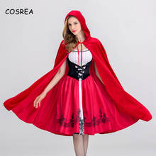 Fantasia de chapeuzinho vermelho para adultos, traje para festa de carnaval, halloween, cosplay, uniforme, fantasia de rainha, para adultos 2024 - compre barato