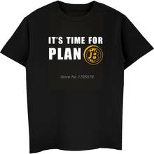Time For Plan Bitcoin BTC Crypto Currency-Camiseta de manga corta personalizada, camisetas informales de algodón con cuello redondo para hombres, camisetas 2024 - compra barato