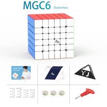Yong jun mgc 6x6 cubo magnético mgc 6x6x6 cubo mágico professional cubo mágico velocidade cubo jogo brinquedos educativos 2024 - compre barato