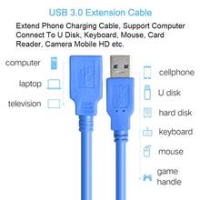 Cable USB 3,0 macho a hembra para ordenador portátil, Cable de extensión de cámara de datos, carga fiable y de alta velocidad, C3J8 2024 - compra barato