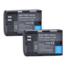 2650mAh LP-E6 LP-E6N LP E6 LPE6 LPE6N Battery for Canon EOS 6D 7D 5D Mark II 5D Mark III 5D 60D 60Da 70D 80D 5DS 5DSR Camera 2024 - buy cheap