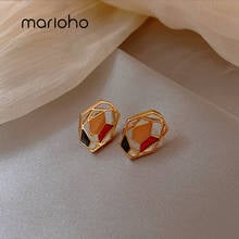 Серьги Marioho, модные, креативные, серьги женские сережки цветов, геометрический узор, весна-лето, новинка, нишевые серьги 2024 - купить недорого