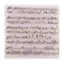 10x10cm Music Notes Symbol Transparent Clear Silicone Stamp/Seal for DIY Photo Album Decorative Folder Paper Making Templates 2024 - buy cheap