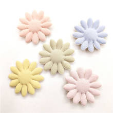 60Pcs/Lot 2.5CM Flower Padded Patches Appliques For Headwear Decoration Handmade Hair Clip Accessories 2024 - buy cheap