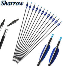 6/12/24pcs 32inches Arrow Archery True Feather Carbon Arrow Spine700 ID5.3mm Shooting Target Hunting for Bow Crossbow Accessory 2024 - buy cheap