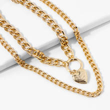 VG 6YM-gargantilla multicapa con forma de corazón para mujer, colgante dorado personalizado, collares de capas, accesorios de joyería 2024 - compra barato
