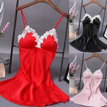 Sexy Women Silk Robe Straps Nightgown Ladies Lingerie Slip Dress Babydoll Nightdress  Sleepwear 2024 - buy cheap