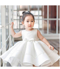 Pink Bow Newborn Baby Girl 1st Birthday Dress White Little Girl Ball Gown Princess Dress Infant Girl Baptism Christening Clothes 2024 - buy cheap