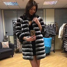 Fashion Chinchilla Color Coat Women Winter  Real Rex Rabbit Fur Jacket Multi-Style Outwear Customize 2020 New Arrival 2024 - buy cheap