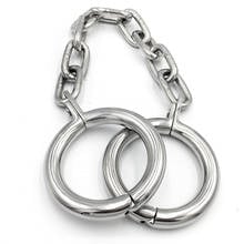 Stainless Steel Leg Irons Ring Ankle Cuffs Foot Bondage Restraints Adult Games BDSM Torture Slave Fetish Sex Toys For Couples 2024 - buy cheap