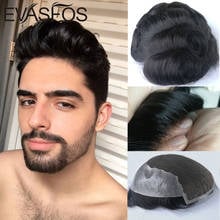 Recambio de cabello humano Natural para hombre, tupé hecho a mano, encaje suizo con piel, Base Q6, peluca para corte de pelo 2024 - compra barato