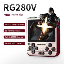 Nueva consola de juegos Retro RG280V, sistema de código abierto IPS de 2,8 pulgadas para PS1/MD /GB, Mini reproductor de juegos portátil con 23000 juegos 2024 - compra barato