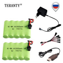 6v 2800mah Rechargeable Battery + Charger For Rc toys Cars Tanks Truck Robots Gun RC Boat AA Ni-MH 6v 700mah NiMH Battery Pack 2024 - buy cheap