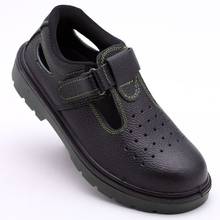 Zapatos de seguridad a la moda para hombre, sandalias de trabajo de cuero natural, zapatillas de plataforma para trabajadores, botas de seguridad con punta de acero, zapatos de seguridad 2024 - compra barato