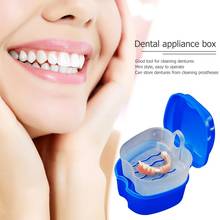 1pc Double Layer Dental False Teeth Bath Box Denture Storage Box Case Container with Hanging Net Denture Random Color 2024 - buy cheap
