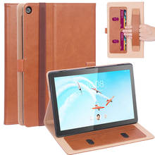 Capa dobrável para tablet, capa de 10 polegadas luxuosa com espaços para cartões para tablet lenovo tab m10 2024 - compre barato