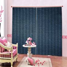 3D Curtain Luxury Blackout Window Curtain Living Room blue curtains blackout curtains 2024 - buy cheap