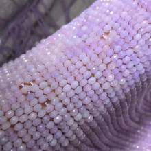 loose beads faceted roundel purple jade 4*2mm   14"  for DIY jewelry making FPPJ wholesale beads nature gem stone 2024 - buy cheap