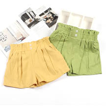 Shorts esportivo verde de algodão para meninas, roupas casuais para crianças de 4 a 14 anos 2024 - compre barato