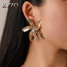 ZYZQ Trendy Plant Series Lily Shaped Stud Earrings For Women Sweet Simple Flower Women Jewelry Earrings Elegant Stylish Gadget 2024 - buy cheap