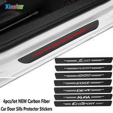 4pcs Car Protector Door Sill Stickers For Ford Fiesta Mondeo Fusion Escape  Edge Ecosport Kuga 2024 - buy cheap