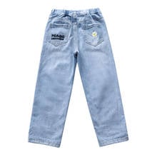 Jeans feminino solto casual para meninas 3 8 10 12 14 anos 2024 - compre barato