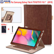 Capa magnética walkers para tablet samsung galaxy, capa para tablet samsung tab a 10.1 2019 t510 t515, couro sintético 2024 - compre barato